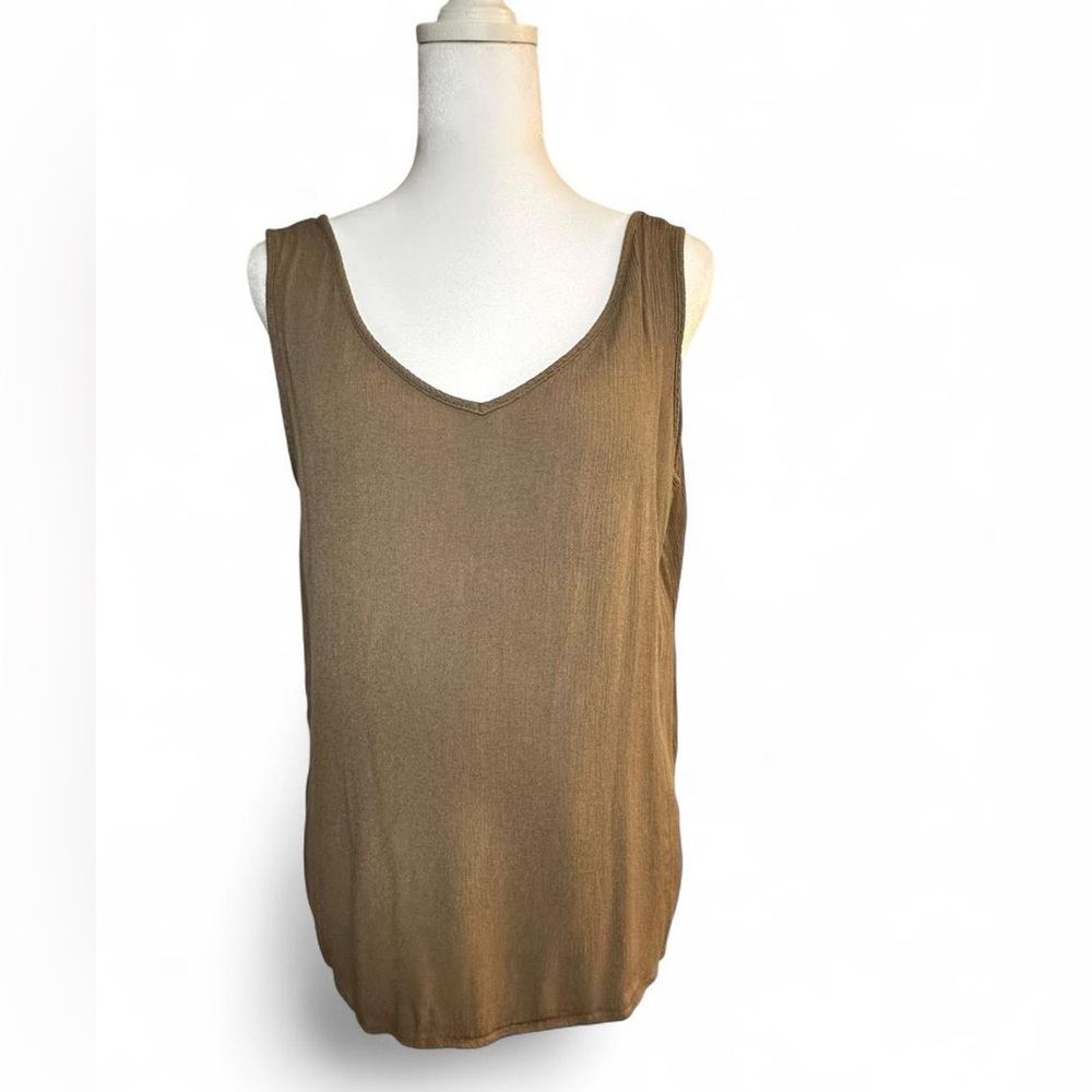 Khaki Sleeveless Top
